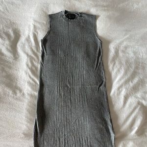 Gray sweater dress